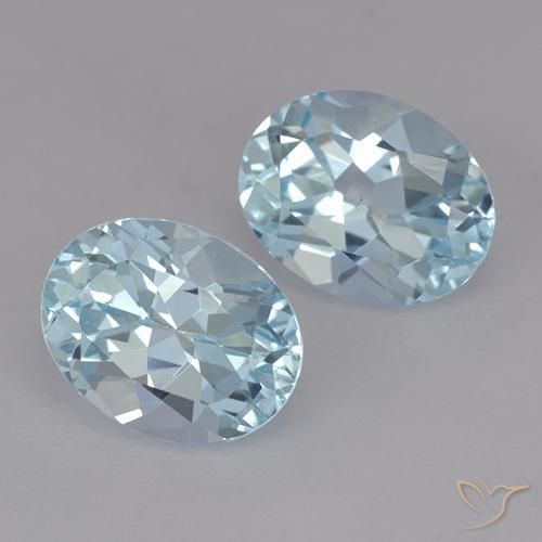 4.96 ct natürliche Himmerlblau Topas-Edelsteine, Oval, VVS