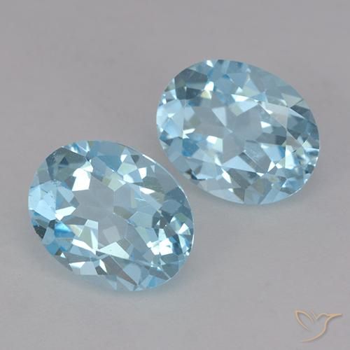 4.73 ct natürliche Himmerlblau Topas-Edelsteine, Oval, VVS-VS