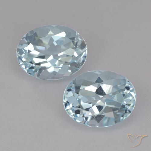 4.91ctw Natürlicher Himmerlblau Topas, Oval, VVS