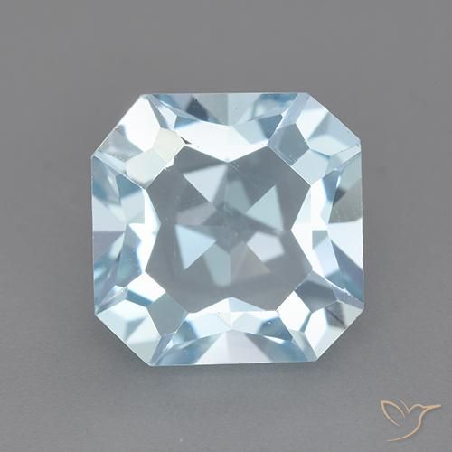 4.03ct Natürlicher Himmerlblau Topas, Smaragdschliff, VVS