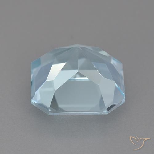 9,17 ctw natürlicher Himmerlblau Topas, Oktagonschliff, VVS