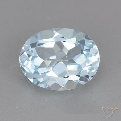 2.46ct Natürlicher Himmerlblau Topas, Oval, VVS-VS