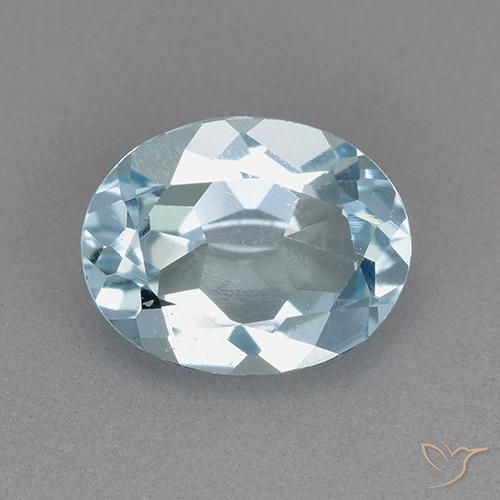2.11ct Natürlicher Himmerlblau Topas, Oval, VVS-VS