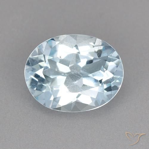 2.14ct Natürlicher Himmerlblau Topas, Oval, VVS-VS
