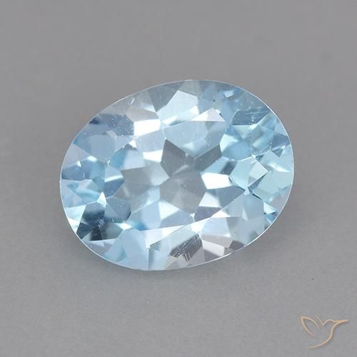 2.20ct Natürlicher Himmerlblau Topas, Oval, VVS-VS