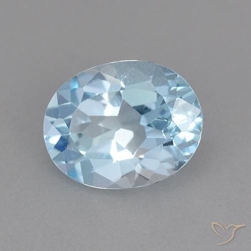 9,17 ctw natürlicher Himmerlblau Topas, Oval, VVS-VS