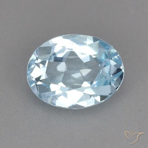 2.25ct Natürlicher Himmerlblau Topas, Oval, VVS-VS