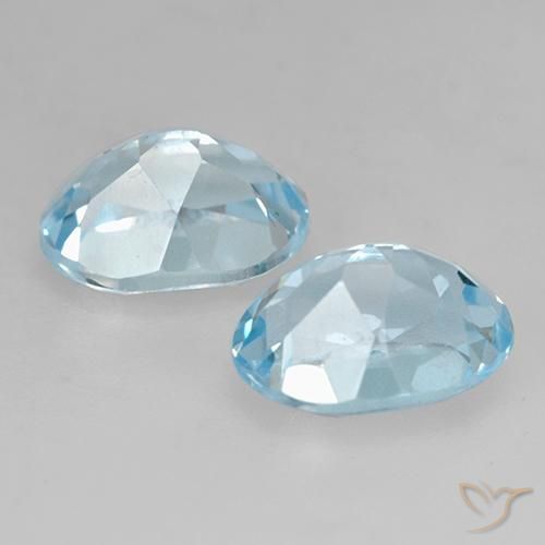 5.00 ct natürliche Himmerlblau Topas-Edelsteine, Oval, VVS