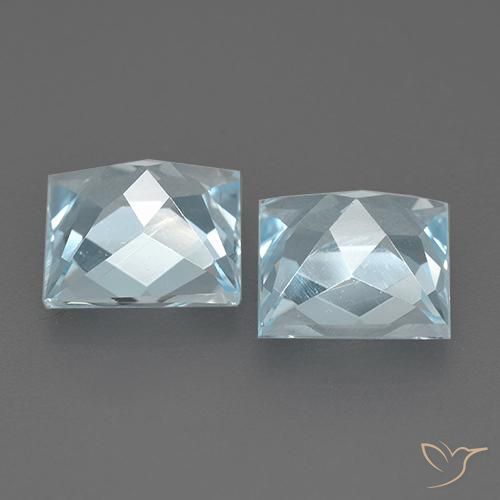 4.08 ct natürliche Himmerlblau Topas-Edelsteine, Quadrat, VVS