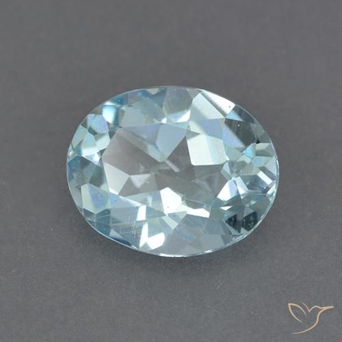 9,17 ctw natürlicher Himmerlblau Topas, Oval, VVS-VS