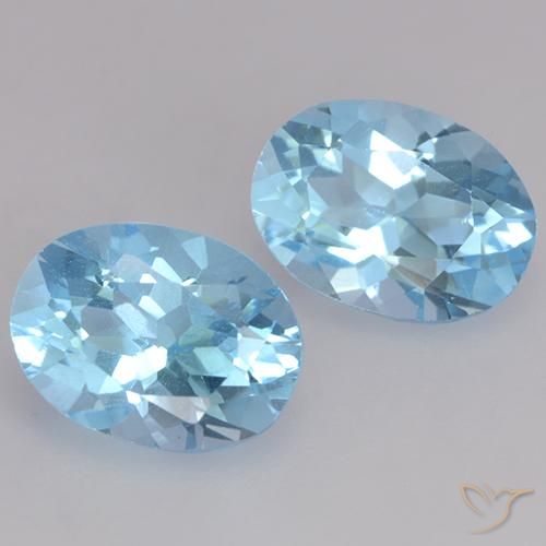 2.25 ct natürliche Swiss Blue Topas-Edelsteine, Oval, VVS-VS