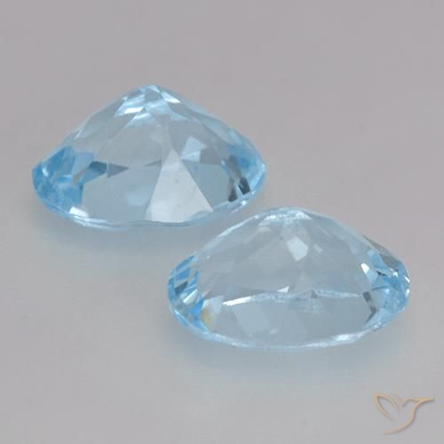 2.25 ct natürliche Swiss Blue Topas-Edelsteine, Oval, VVS-VS