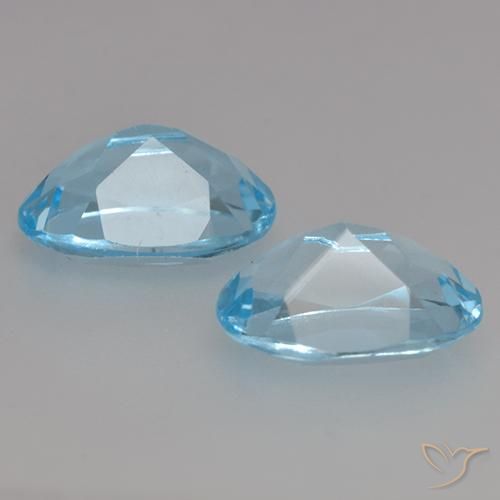 1.95 ct natürliche Swiss Blue Topas-Edelsteine, Oval, VVS-VS