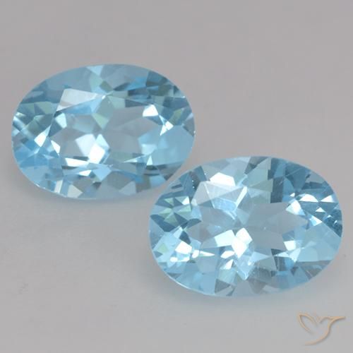 2.21ctw Natürlicher Himmerlblau Topas, Oval, VVS-VS