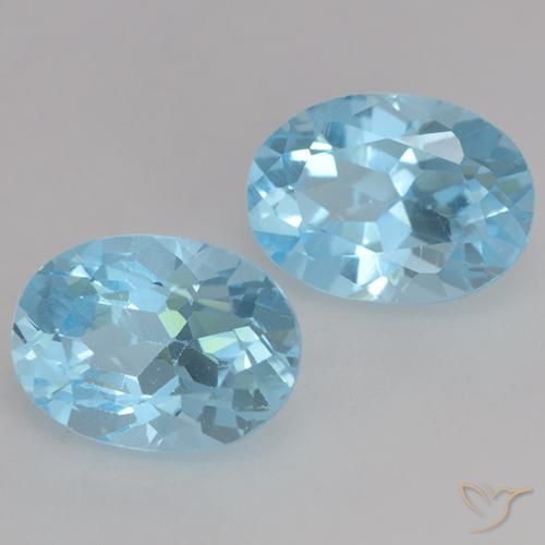 2.21 ct natürliche Himmerlblau Topas-Edelsteine, Oval, VVS-VS