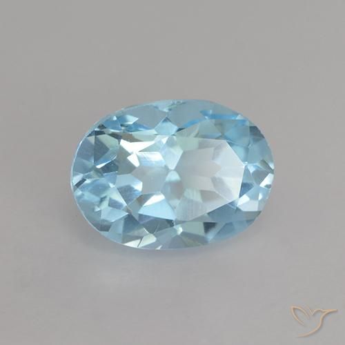 9,17 ctw natürlicher Himmerlblau Topas, Oval, VVS-VS