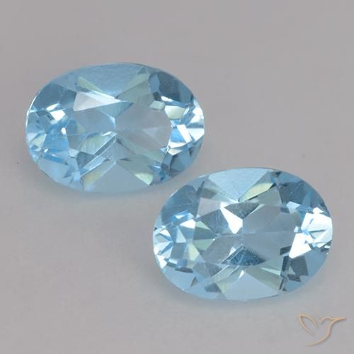 1.94ctw Natürlicher Himmerlblau Topas, Oval, VVS-VS