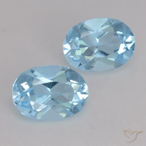 1.94 ct natürliche Himmerlblau Topas-Edelsteine, Oval, VVS-VS