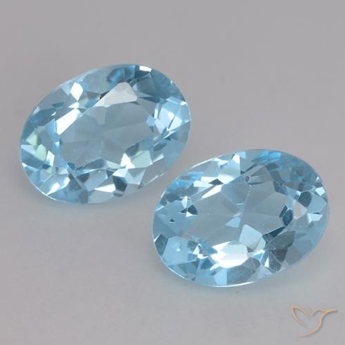 2.13ctw Natürlicher Himmerlblau Topas, Oval, VVS-VS