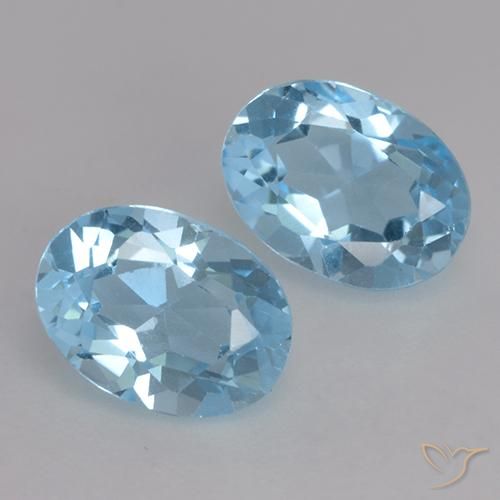 2.13 ct natürliche Himmerlblau Topas-Edelsteine, Oval, VVS-VS