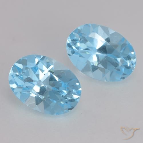 2.17 ct natürliche Himmerlblau Topas-Edelsteine, Oval, VVS-VS
