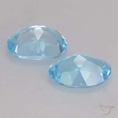 2.09 ct natürliche Swiss Blue Topas-Edelsteine, Oval, VVS-VS