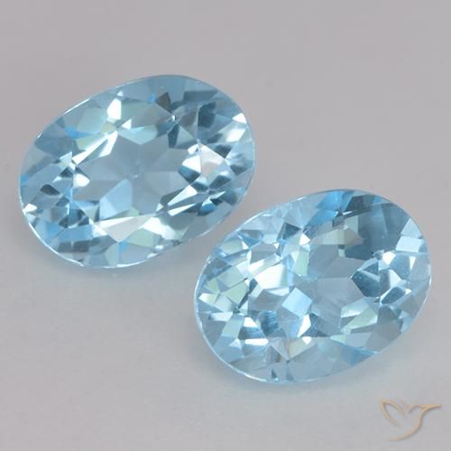 2.47ctw Natürlicher Himmerlblau Topas, Oval, VVS-VS