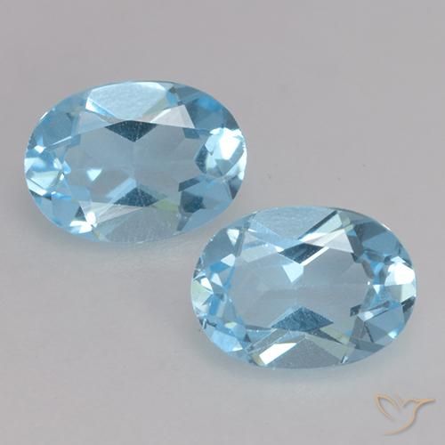 1.79ctw Natürlicher Himmerlblau Topas, Oval, VVS-VS
