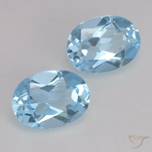 1.79 ct natürliche Himmerlblau Topas-Edelsteine, Oval, VVS-VS