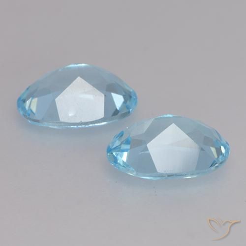 1.79 ct natürliche Himmerlblau Topas-Edelsteine, Oval, VVS-VS