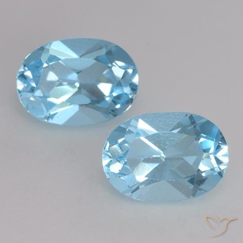 1.90ctw Natürlicher Himmerlblau Topas, Oval, VVS-VS