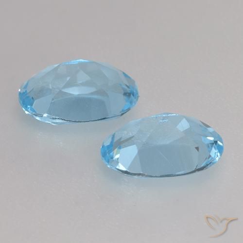 1.90 ct natürliche Himmerlblau Topas-Edelsteine, Oval, VVS-VS
