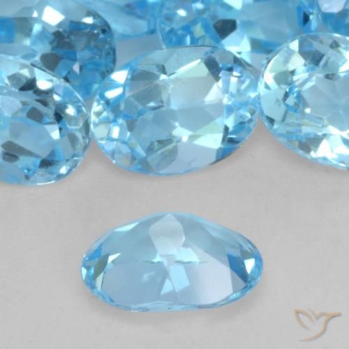 9,17 ctw natürlicher Swiss Blue Topas, Oval, VVS-VS