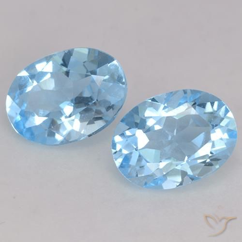2.12ctw Natürlicher Swiss Blue Topas, Oval, VVS-VS