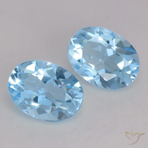 2.12 ct natürliche Swiss Blue Topas-Edelsteine, Oval, VVS-VS