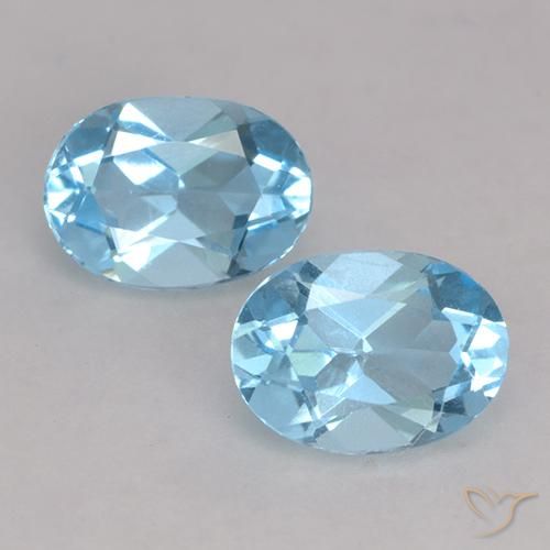 1.88ctw Natürlicher Swiss Blue Topas, Oval, VVS-VS
