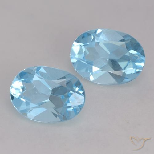 1.88 ct natürliche Swiss Blue Topas-Edelsteine, Oval, VVS-VS