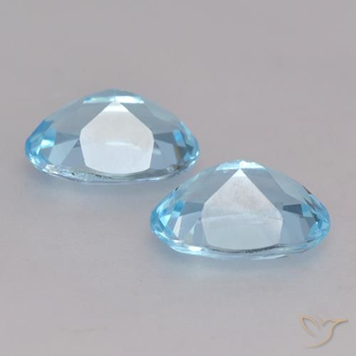 1.88 ct natürliche Swiss Blue Topas-Edelsteine, Oval, VVS-VS
