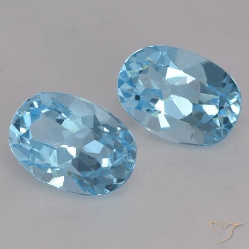 2.29 ct natürliche Swiss Blue Topas-Edelsteine, Oval, VVS-VS