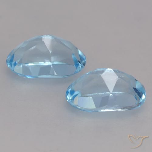 2.29 ct natürliche Swiss Blue Topas-Edelsteine, Oval, VVS-VS
