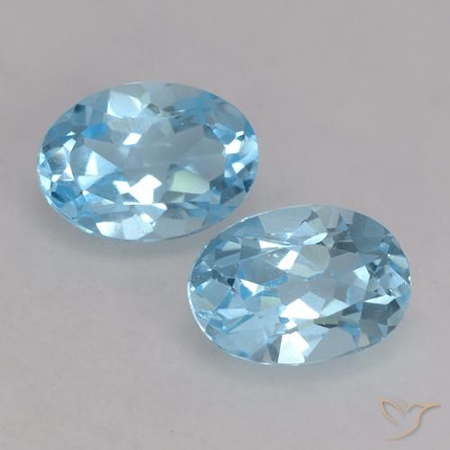 1.97ctw Natürlicher Swiss Blue Topas, Oval, VVS-VS