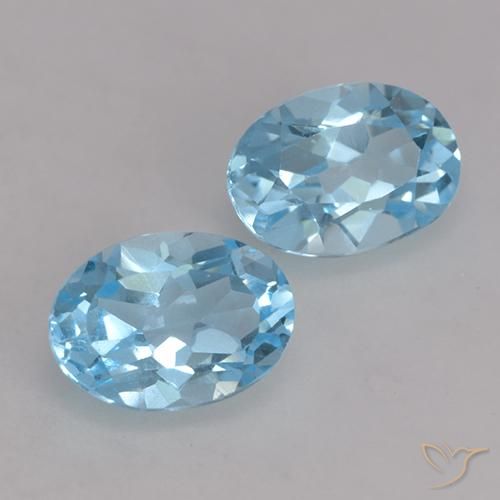 1.97 ct natürliche Swiss Blue Topas-Edelsteine, Oval, VVS-VS