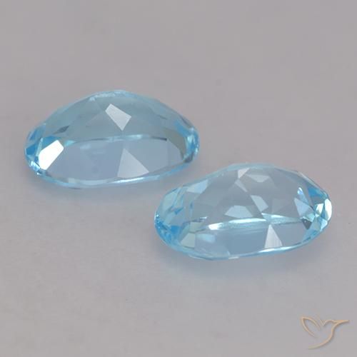 1.97 ct natürliche Swiss Blue Topas-Edelsteine, Oval, VVS-VS
