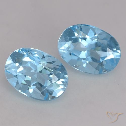 2.30 ct natürliche Swiss Blue Topas-Edelsteine, Oval, VVS-VS