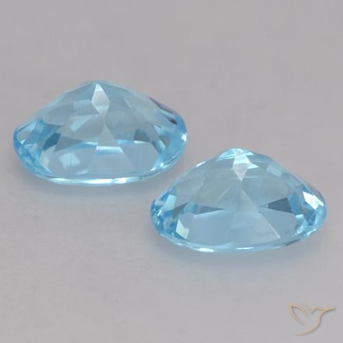 2.30 ct natürliche Swiss Blue Topas-Edelsteine, Oval, VVS-VS