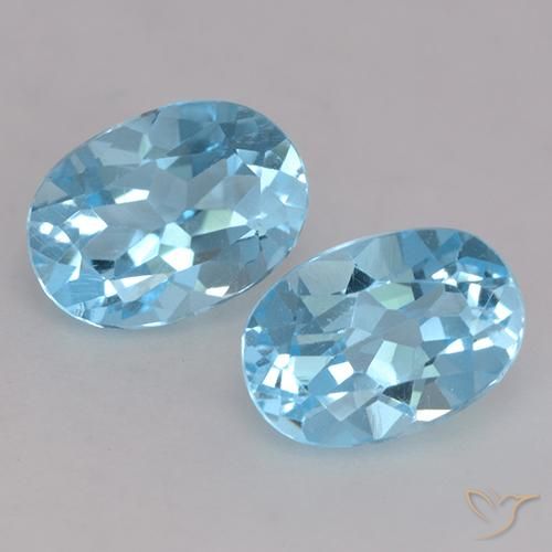 2.18ctw Natürlicher Swiss Blue Topas, Oval, VVS-VS
