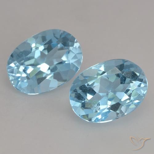 2.30 ct natürliche Swiss Blue Topas-Edelsteine, Oval, VVS-VS