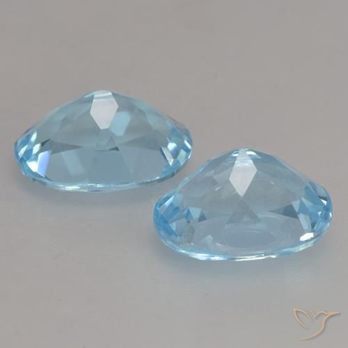 2.30 ct natürliche Swiss Blue Topas-Edelsteine, Oval, VVS-VS