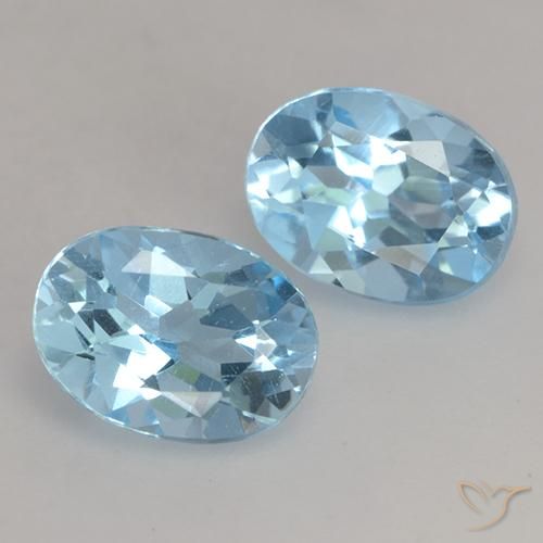 2.30 ct natürliche Himmerlblau Topas-Edelsteine, Oval, VVS-VS