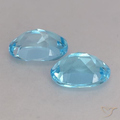 2.08 ct natürliche Swiss Blue Topas-Edelsteine, Oval, VVS-VS